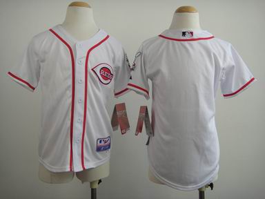 Youth MLB Reds blank white jersey