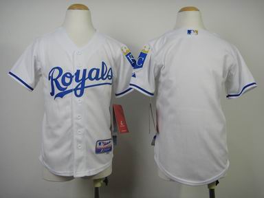 Youth MLB Royals blank white jersey