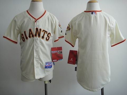 Youth MLB giants blank rice white jersey