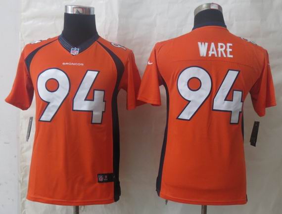 Youth Nike Denver Broncos 94 Ware Orange Limited Jerseys