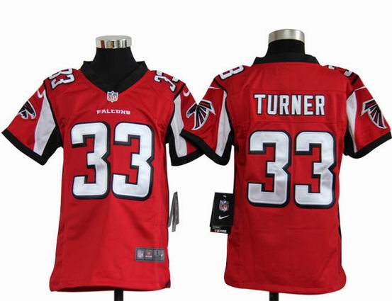 Youth Nike NFL Atlanta Falcons 33 Turner red stitched jersey