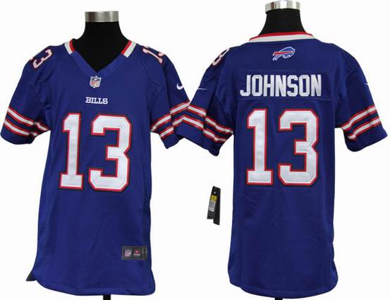 Youth Nike NFL Buffalo Bills 13 Johnson blue stitched jersey