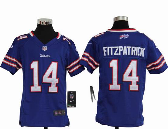 Youth Nike NFL Buffalo Bills 14 Fitzpatrick blue stitched jersey