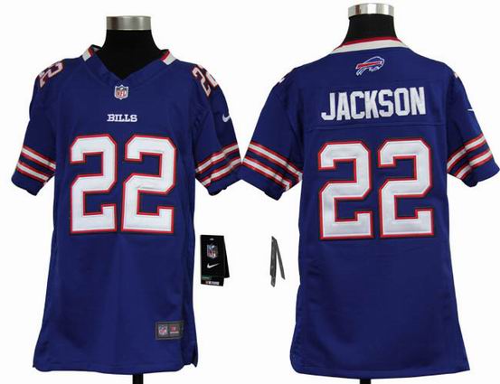 Youth Nike NFL Buffalo Bills 22 Jackson blue stitched jersey