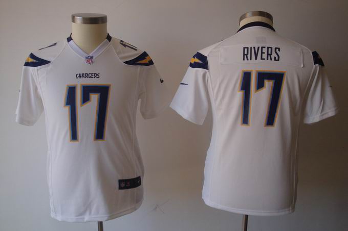 Youth Nike NFL Chargers 17 Rivers white Game Jersey