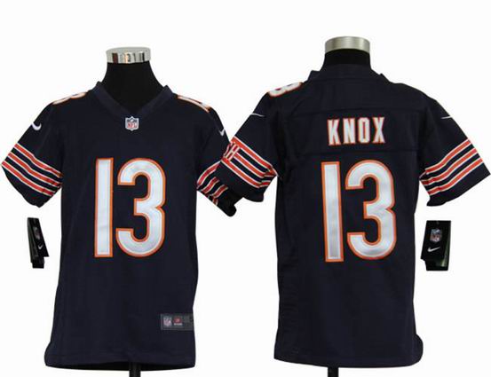 Youth Nike NFL Chicago Bears 13 Knox blue stitched jersey