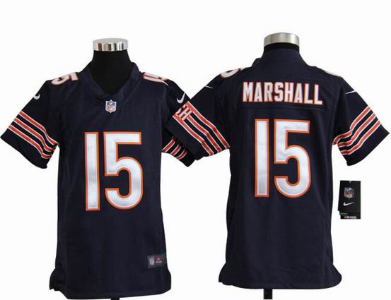 Youth Nike NFL Chicago Bears 15 Marshall Blue stitched jersey