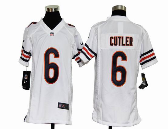 Youth Nike NFL Chicago Bears 6 Cutler white stitched jersey