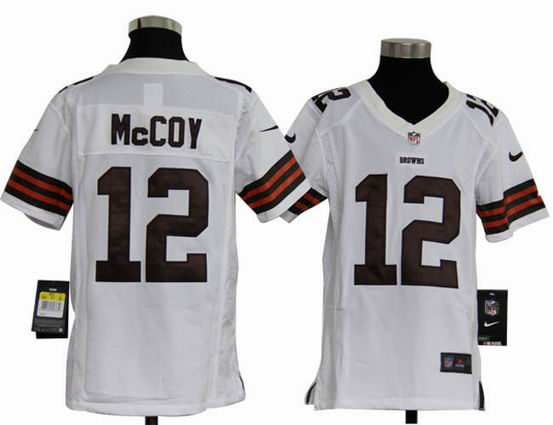 Youth Nike NFL Cleveland Browns 12 McCoy white stitched jersey