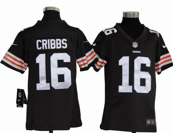 Youth Nike NFL Cleveland Browns 16 Cribbs brown stitched jersey
