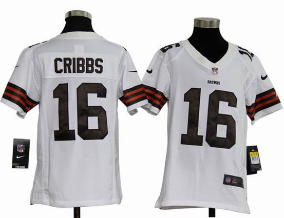 Youth Nike NFL Cleveland Browns 16 Cribbs white stitched jersey