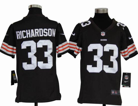 Youth Nike NFL Cleveland Browns 33 Richardson brown stitched jersey