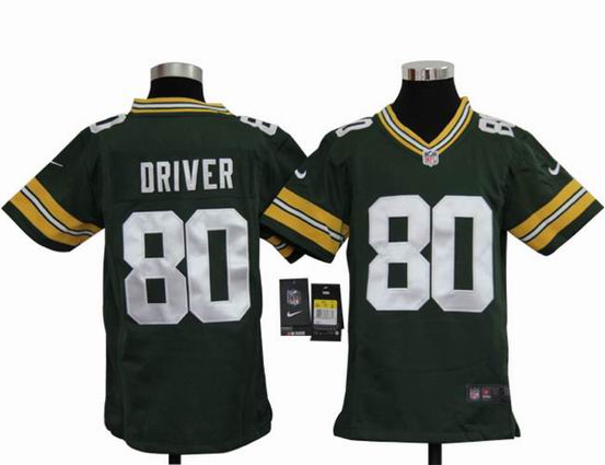 Youth Nike NFL Green Bay Packers 80 Driver green stitched jersey