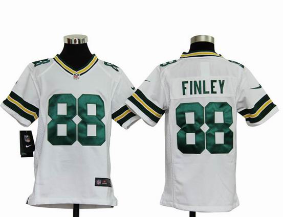 Youth Nike NFL Green Bay Packers 88 Finley White stitched jersey