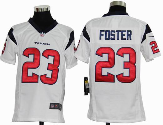 Youth Nike NFL Houston Texans 23 Foster white Stitched jersey