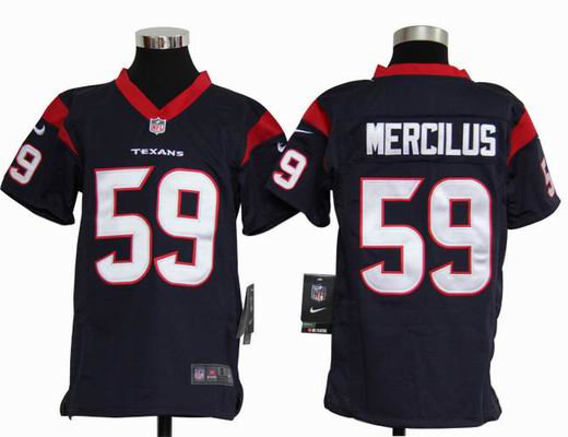 Youth Nike NFL Houston Texans 59 Mercilus blue Stitched jersey