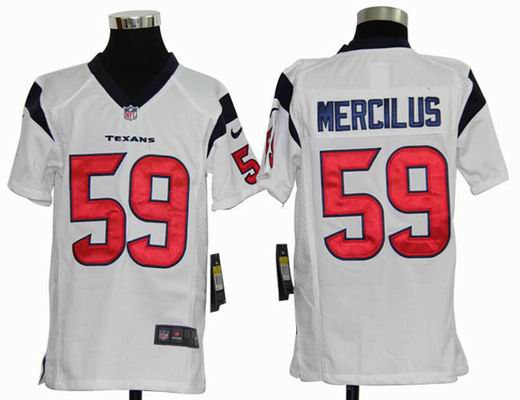 Youth Nike NFL Houston Texans 59 Mercilus white Stitched jersey