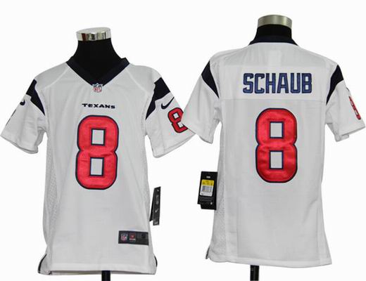 Youth Nike NFL Houston Texans 8 Schaub white Stitched jersey