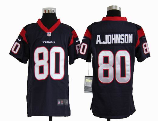 Youth Nike NFL Houston Texans 80 A.Johnson blue Stitched jersey