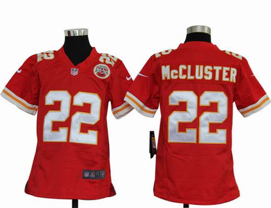 Youth Nike NFL Kansas City Chiefs 22 McCluster red stitched jersey