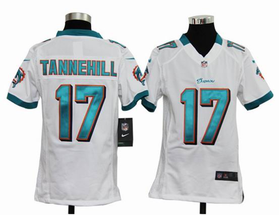 Youth Nike NFL Miami Dolphins 17 Tannehill white stitched jersey