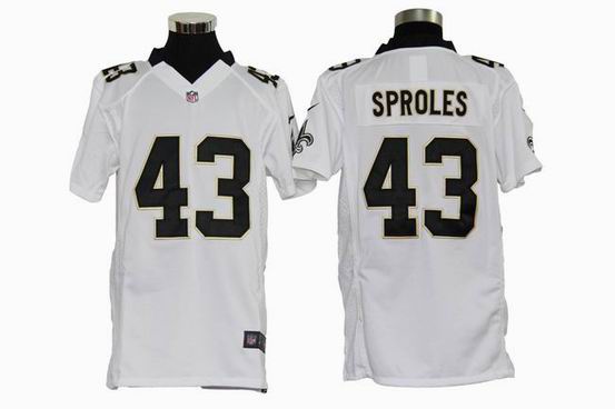 Youth Nike NFL New Orleans Saints 43 Sproles white stitched jersey