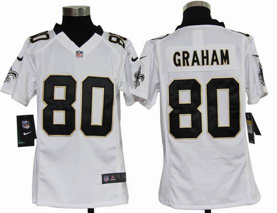 Youth Nike NFL New Orleans Saints 80 Graham white stitched jersey