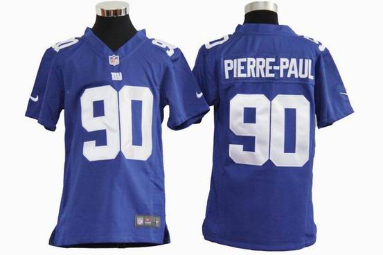 Youth Nike NFL New York Giants 90 Pierre-Paul blue stitched jersey