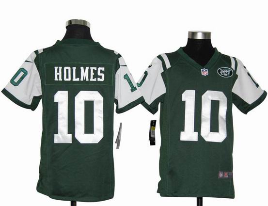 Youth Nike NFL New York Jets 10 Holmes green stitched jersey