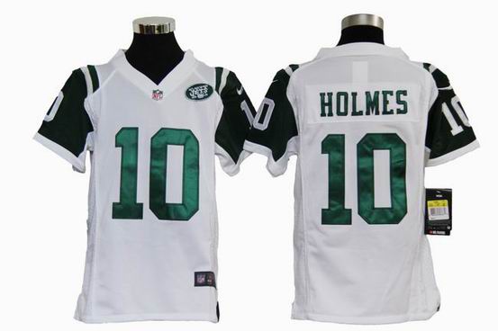 Youth Nike NFL New York Jets 10 Holmes white stitched jersey