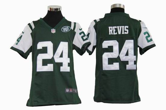 Youth Nike NFL New York Jets 24 Revis green stitched jersey