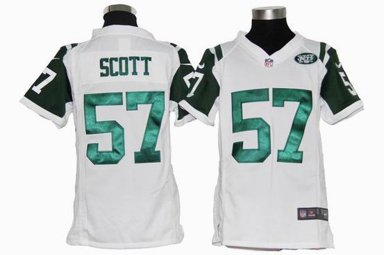 Youth Nike NFL New York Jets 57 Scott white stitched jersey