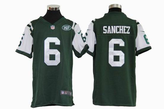 Youth Nike NFL New York Jets 6 Sanchez green stitched jersey