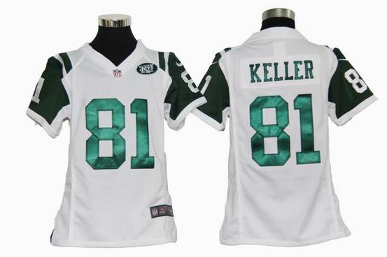 Youth Nike NFL New York Jets 81 Keller white stitched jersey