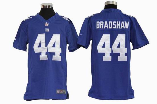 Youth Nike NFL New york Giants 44 Bradshaw blue stitched jersey