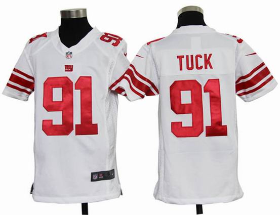 Youth Nike NFL New york Giants 91 Tuck white stitched jersey