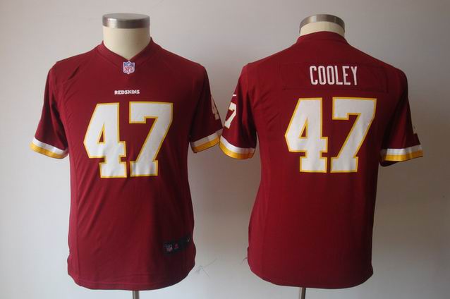 Youth Nike NFL Redskins 47 Cooley red Game Jersey