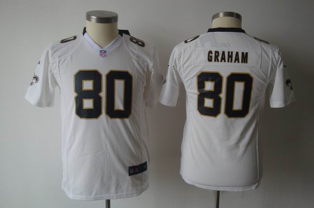 Youth Nike NFL Saints 80 Graham white Game Jersey