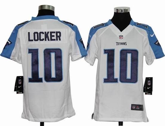 Youth Nike NFL Tennessee Titans 10 Locker white stitched jersey