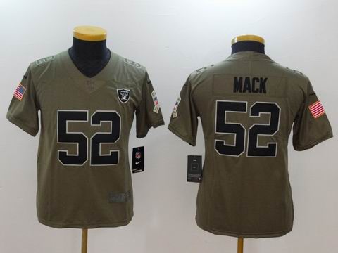 Youth Nike nfl Raiders #52 Mack Olive Salute To Service Limited Jersey