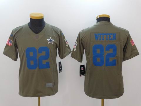 Youth Nike nfl cowboys #82 Witten Olive Salute To Service Limited Jersey
