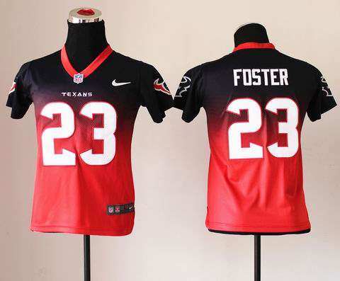 Youth nfl Texans 23 Foster Drift Fashion II blue red Jersey