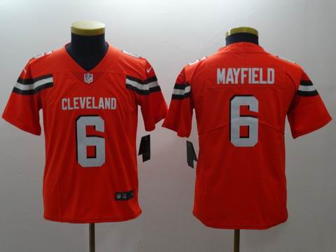 Youth nike nfl Cleveland Browns #6 Mayfield orange rush II jersey