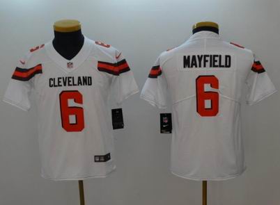 Youth nike nfl Cleveland Browns #6 Mayfield white rush II jersey