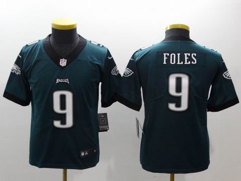 Youth nike nfl eagles #9 Foles green rush II limited jersey