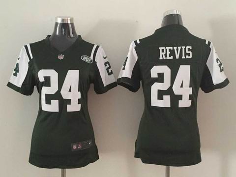Youth nike nfl jets 24 Revis green jersey