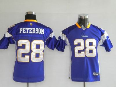 NFL Minnesota Vikings 28 Peterson Purple Jersey
