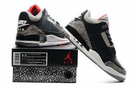 air jordan 3 retro shoes black grey