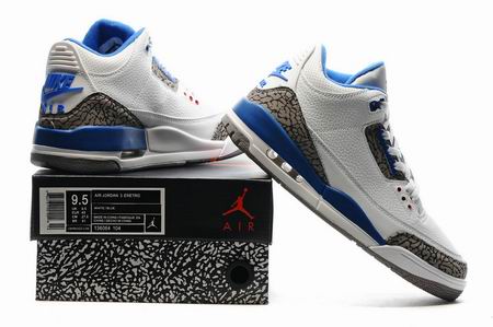 air jordan 3 retro shoes white blue