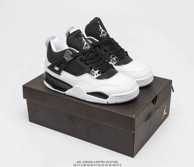 air jordan 4 retro shoes black white